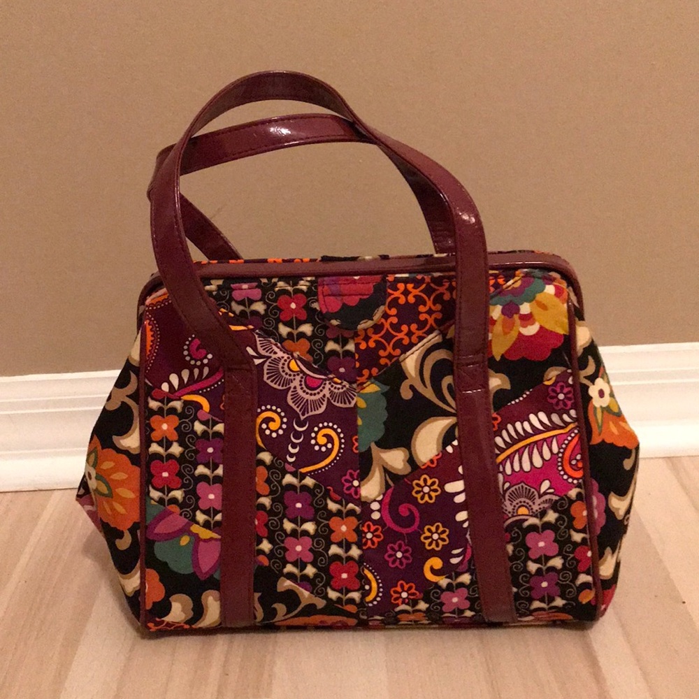 Vera Bradley Frame Satchel Handbag